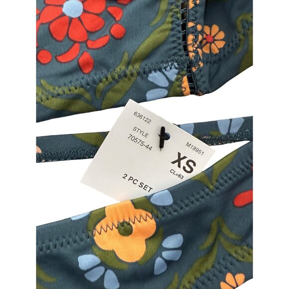 A Pea in the Pod Floral Tankini Swimsuit Set XS | Retro Boho Maternity Swimwear - Picture 4 of 6